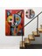 Pablo Picasso Tarzı - Soyut Renkli Kedi TABLO-7372 4