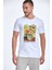 Shein Baskılı Erkek Tişört Beyaz 1