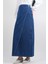 Bayan Kot Etek Ön Çapraz Yandan Bağlamalı Etek Mavi 2
