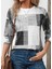 Kadın Bisiklet Yaka Desenli Uzun Kollu Şardonlu Dalgıç Bluz 4