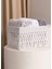 Cesta Hasır Organizer Sepet Beyaz 30 x 22 x 19 cm 2