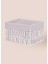 Cesta Hasır Organizer Sepet Beyaz 30 x 22 x 19 cm 4