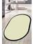 Kaymaz Dijital Mutfak & Salon Halı Luna Pamuk Saçaklı Oval Dokuma E5007 Açık Sarı Bej 5