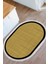 Kaymaz Dijital Mutfak & Salon Halı Toprak Saçaklı Oval Dokuma E5007 Altın Sarısı 5