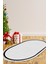 Kaymaz Dijital Mutfak & Salon Halı Toprak Saçaklı Oval Dokuma E5007 Gri Beyaz 1