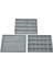 Yerli Üretim Süet Kumaş Gri Renk 34/24 cm 3 Lü Takım Çekmece Içi Takı Tablası 3