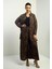 Kadın Yanları Yırtmaçlı Tunik Gömlek Beli Lastikli Palazzo Pantoln Zigzag Desen Oversize 2'li Takım 1