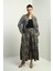 Kadın Yanları Yırtmaçlı Tunik Gömlek Beli Lastikli Palazzo Pantoln Zigzag Desen Oversize 2'li Takım 3