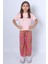 Kız Çocuk Ikili Takım Baskılı Oversize Ispanyol Paça E15 2