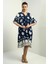 Kadın Çiçek Desenli Cepli Oversize Kısa Elbise 3