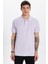Erkek Slim Fit Dar Kesim %100 Pamuk Lila Polo Yaka Tişört 1