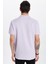 Erkek Slim Fit Dar Kesim %100 Pamuk Lila Polo Yaka Tişört 5