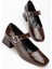 ST-006 Kahverengi Rugan Günlük 4 cm Topuklu Bayan Ayakkabı 3