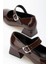ST-006 Kahverengi Rugan Günlük 4 cm Topuklu Bayan Ayakkabı 4