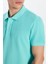 Erkek Slim Fit Dar Kesim %100 Pamuk Yeşil Polo Yaka Tişört 3