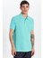 Erkek Slim Fit Dar Kesim %100 Pamuk Yeşil Polo Yaka Tişört 4
