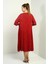 Kadın Şal Desenli Cepli Oversize Elbise 4