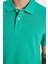 Erkek Slim Fit Dar Kesim %100 Pamuk Yeşil Polo Yaka Tişört 4