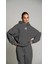 Füme Unisex Loewe Yüksek Baskılı Kapüşonlu Kanguru Cepli Oversize Hoodie 2