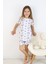 Kız Çocuk Pamuklu Penye Kumaş Baskılı Şortlu Pijama Takımı 3