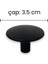3.5 cm Çapında Siyah Renkli Tek Delikli Düğme Kulp - Dolap/kapak/çekmece/mobilya Kulp 4