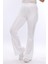 Beyaz Toparlayıcı Yüksek Bel Ispanyol Paça Tayt 1