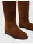 Brande Hakiki Süet Deri Kadın Taba Çizme 2