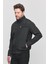 Erkek Siyah Mevsimlik Triko Detaylı Fermuarlı Iç Cepli Mont&Ceket 3