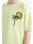 Erkek Çocuk Bisiklet Yaka Sırt Baskılı Kısa Kollu Tişört 6