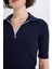 Bodycon Vücudu Saran Polo Yaka Fitilli Kaşkorse Kısa Kollu Midi Elbise E7140AX25SP 5