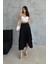 Butik Bohem ve Otantik Kat Asimetrik % 90 Pamuk Standart Beden Etek 3