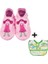 Ikili Set, 6-18AY Iplay Mama Önlüğü ve 0-6AY Bebek Matilda Baby Pink El Yapımı Hakiki Deriden Patik 1