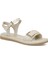 24S-117 5fx Bej Kadın Düz Sandalet 2