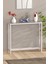 DEVİN DEKOR Modern Gold Renk Metal Iskeletli Temper Camlı Raflı Dresuar Konsol 2