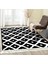 Vintage Halı 80 x 150 cm | Stil Geometrik Modern Siyah Beyaz Saçaklı Yıkanabilir Katlanabilir 1 Adet 4