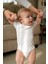 %100 Pamuk 8'li Bebek Body - Kısa Kollu ve Çıtçıtlı Beyaz Zıbın 2