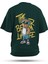 T-Shirt,Bear Swag Sırt Baskılı,Regular, Pamuk,Yeşil T-Shirt No:00711 1