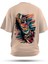 T-Shirt,Neon Grind Sırt Baskılı,Regular, Pamuk,Krem T-Shirt No:00718 1