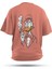 T-Shirt,Smoking Duck Sırt Baskılı,Regular, Pamuk,Somon T-Shirt No:00719 1