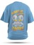 T-Shirt,Wake & Quack Sırt Baskılı,Regular, Pamuk,Mavi T-Shirt No:00714 1