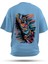 T-Shirt,Neon Grind Sırt Baskılı,Regular, Pamuk,Mavi T-Shirt No:00718 1