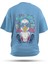 T-Shirt,Duck The Bass Sırt Baskılı,Regular, Pamuk,Mavi T-Shirt No:00713 1