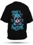 T-Shirt,Awebear Sırt Baskılı,Oversize, Pamuk,Siyah T-Shirt No:00716 1