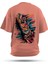 T-Shirt,Neon Grind Sırt Baskılı,Regular, Pamuk,Somon T-Shirt No:00718 1