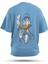 T-Shirt,Smoking Duck Sırt Baskılı,Regular, Pamuk,Mavi T-Shirt No:00719 1
