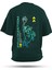 T-Shirt,Frog Philosophy Sırt Baskılı,Regular, Pamuk,Yeşil T-Shirt No:00705 1