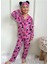 Pjkö Minnie Mause Desen Mor Uzun Kollu Önden Düğmeli Kız Çocuk Pijama Takımı 4-12 Yaş 543U-M 1