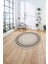 Çerçeveli Modern Dijital Baskılı Yıkanabilir Kaymaz Yuvarlak Salon Halısı, Çerçeveli-Y-78-Kahve, 4