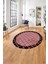Çerçeveli Kupa Modelli Yıkanabilir Kaymaz Yuvarlak Salon Halısı, Çerçeveli-Y-74-Bordo, 1
