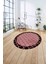 Çerçeveli Kupa Modelli Yıkanabilir Kaymaz Yuvarlak Salon Halısı, Çerçeveli-Y-74-Bordo, 4